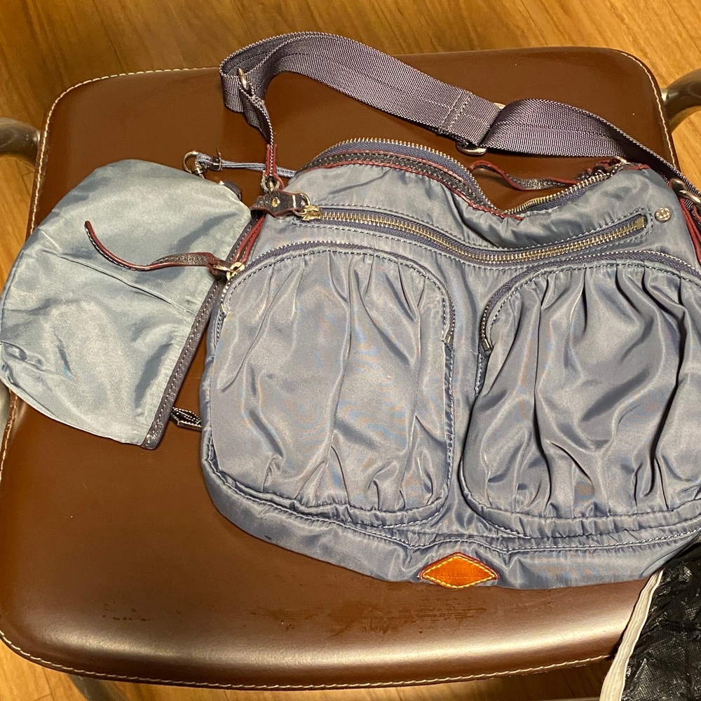 MZ Wallace Navy Blue Messenger Bag